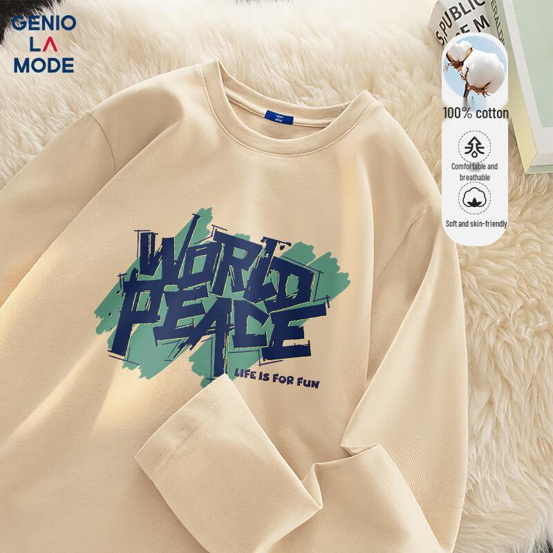 Мужская футболка с длинным рукавом GENIOLAMODE, тяжелая, с принтом в стиле граффити