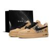 Air Force 1 Коричневый с жаккардовым узором Коровья кожа Устойчивая к истиранию Легкие Низкие Кроссовки для скейтбординга Унисекс CJ9179-200(Team675-S-BOX)