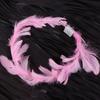 Christmas White Feather Luminous Garland New Year Women Hairband LED Feather Headband  Party