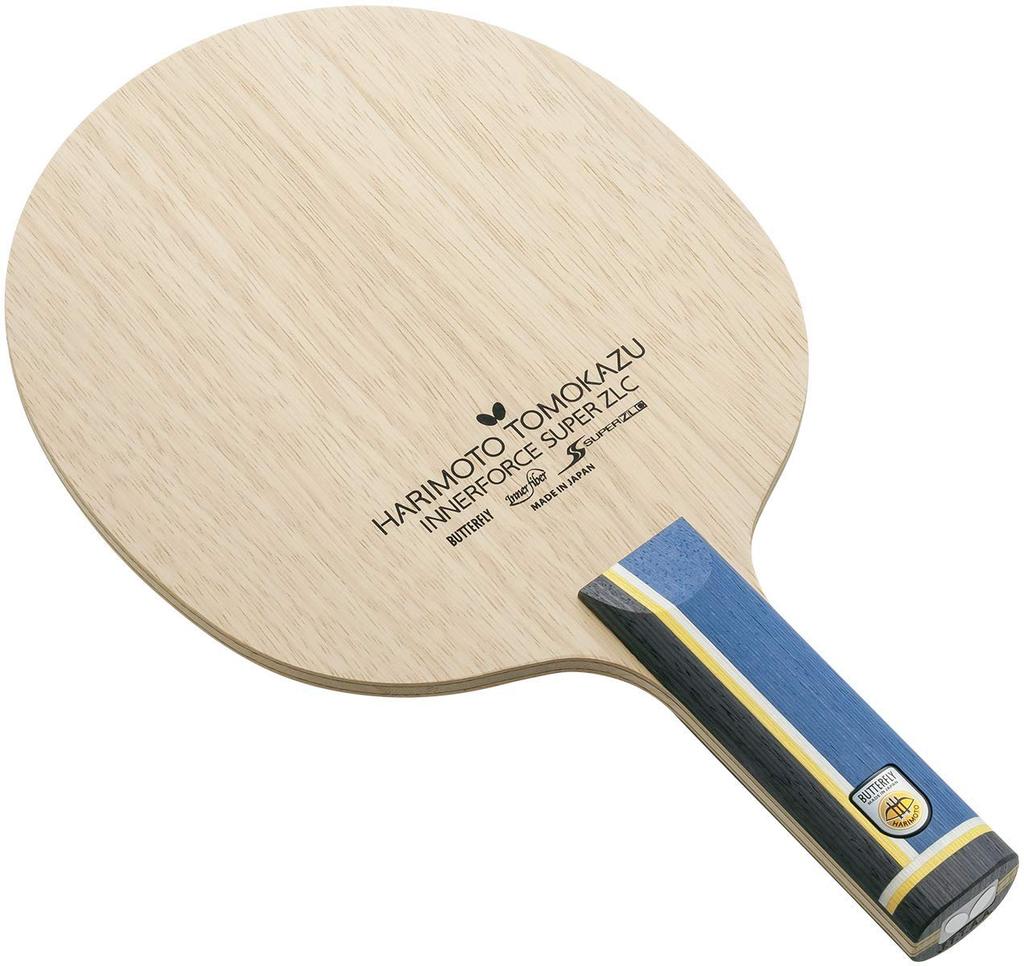 Butterfly Tomokazu Harimoto Innerforce Super ZLC Table Tennis Racket, Shakehand, ST Straight Handle, Offensive 37024