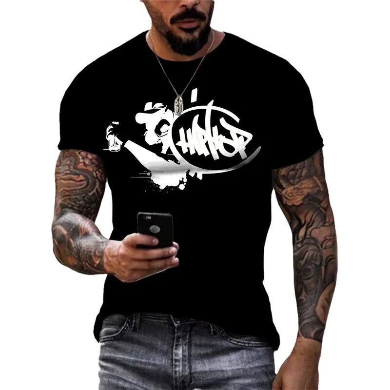 Новые летние футболки в стиле хип-хоп с забавным рисунком, мужские модные повседневные футболки с индивидуальным принтом, уличный стиль, футболки с короткими рукавами и круглым вырезом