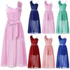 Kids Girls Shiny Beaded Flowers Party Dress Sequin Lace Chiffon Overlay Romper Dress Birthday Prom Gown Dresses