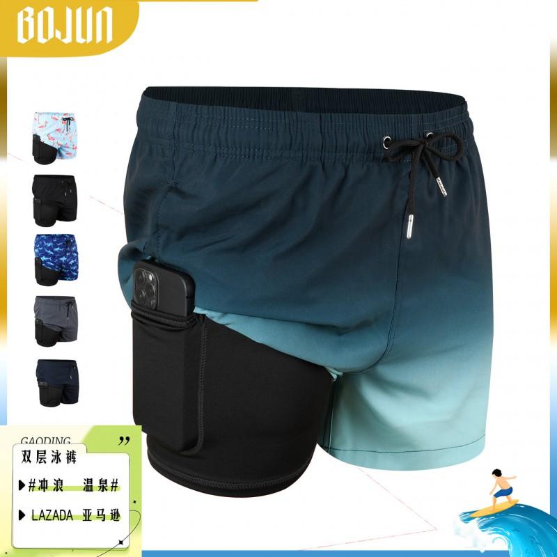 Mens Quick-Dry Stretch-Free Beach Shorts Surfing Swimming Outdoor Activities