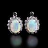 Natural Colorful Opal 925 Sterling Silver Women's Earrings Fine Jewelry for Proposal Jewelry Gift