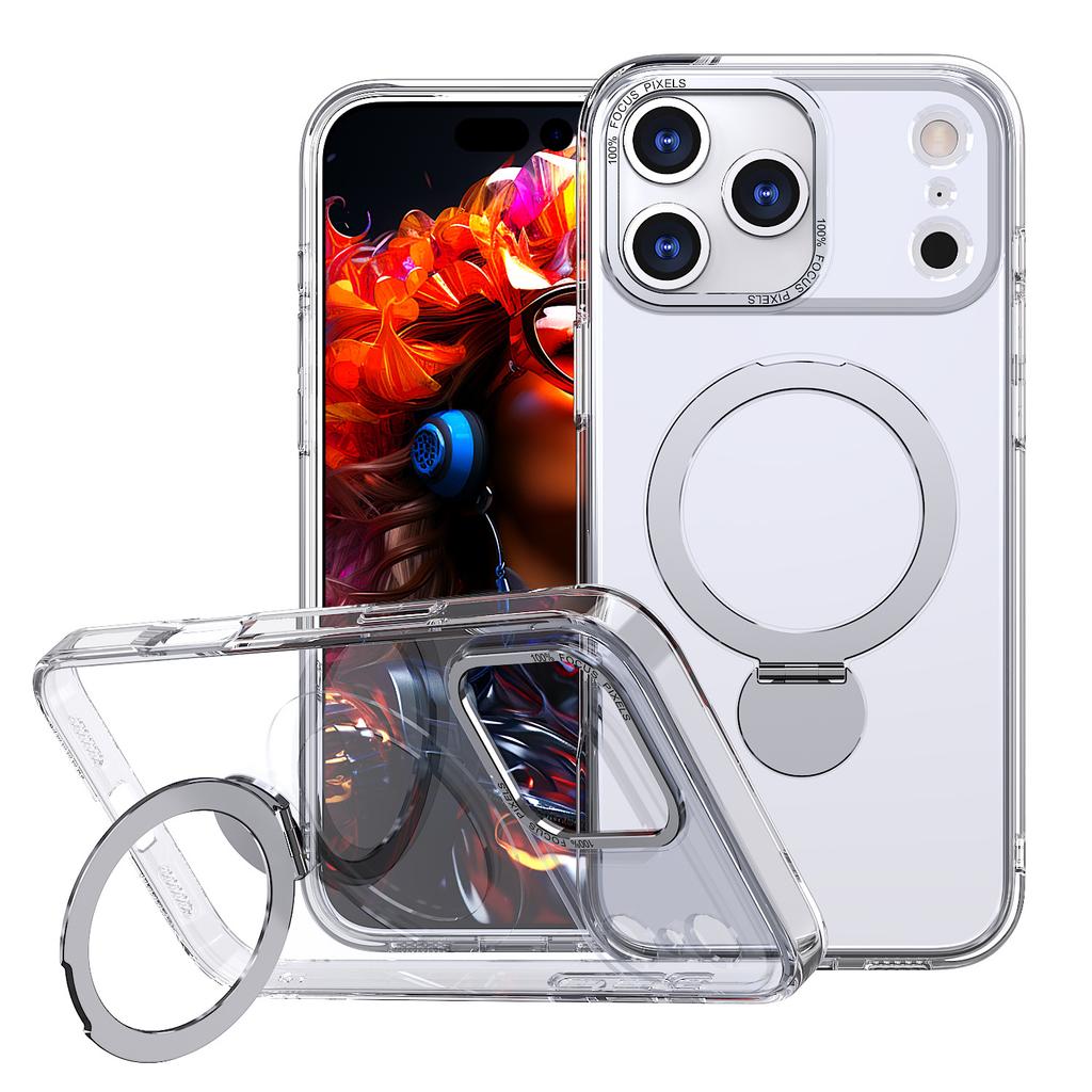 For IPhone17pro Mobile Phone Case Point Damping Rotation for Apple 17 Frosted Magnetic Protective Case