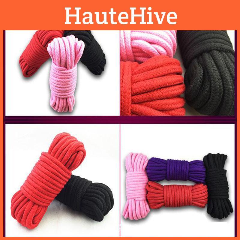 Хлопок 10м Утолщенная веревка для бондажа Игровой шнур Мягкая на ощупь Стяжки Удерживающие устройства Развлечение