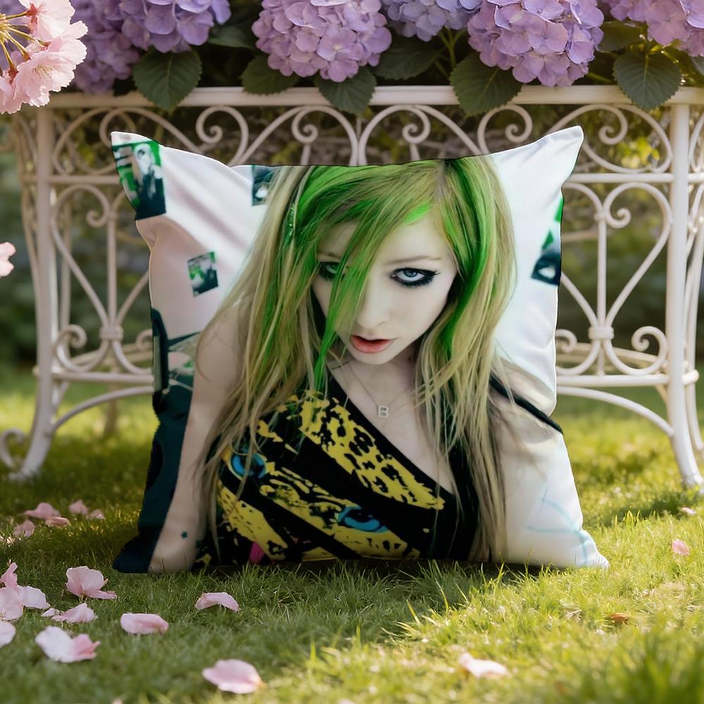 A-Avril R-Ramona Lavigne Наволочка-подушка для дома и автомобиля, двойного назначения: Двусторонняя конструкция для максимального комфорта