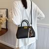 Портативная маленькая квадратная сумка с узором личи для женщин, новая коллекция весна 2025, модная сумка через плечо в корейском стиле, высококачественная повседневная сумка через плечо