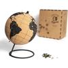 Globe terrestre 20 cm vintage en liège - Mappemonde décorative thème voyage - Idée cadeau et déco