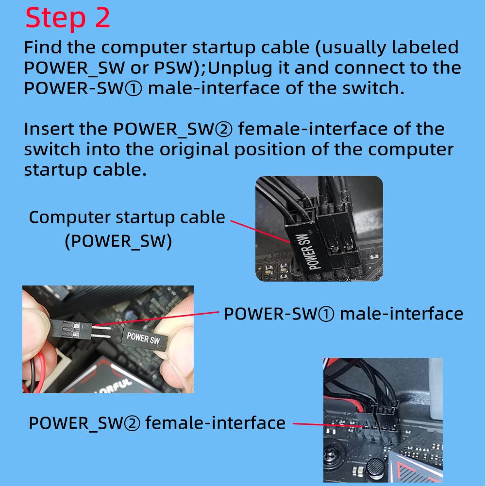 WiFi Интеллектуальный компьютерный выключатель питания Сброс Удаленное управление через приложение Голосовое управление