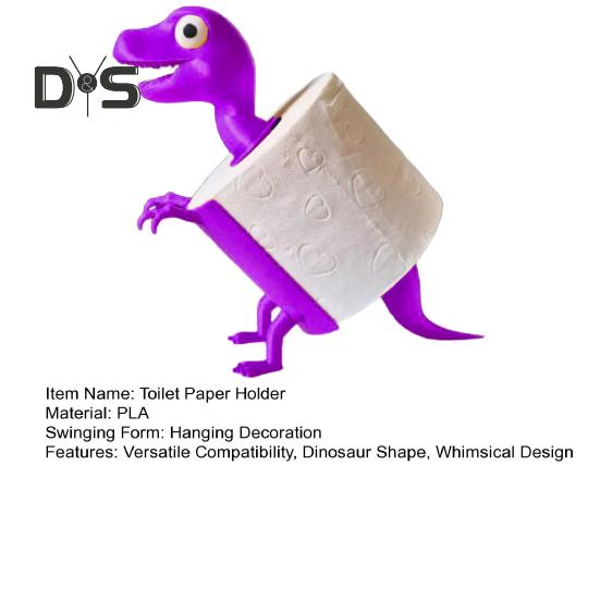 Держатель для туалетной бумаги в форме динозавра, простая сборка, подставка для туалетной бумаги в ванной, подходит для стандартных увеличенных рулонов