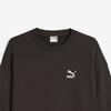 Puma Classics Letter Logo Embroidered Sports Casual Pullover Crewneck Sweatshirt Men Sweatshirt Black 623438-01
