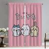 Anti-mosquito Curtains for Camera Chiikawaes Curtains Child Room Halloween Decoration Shades Window Curtain for Room 2 Panel