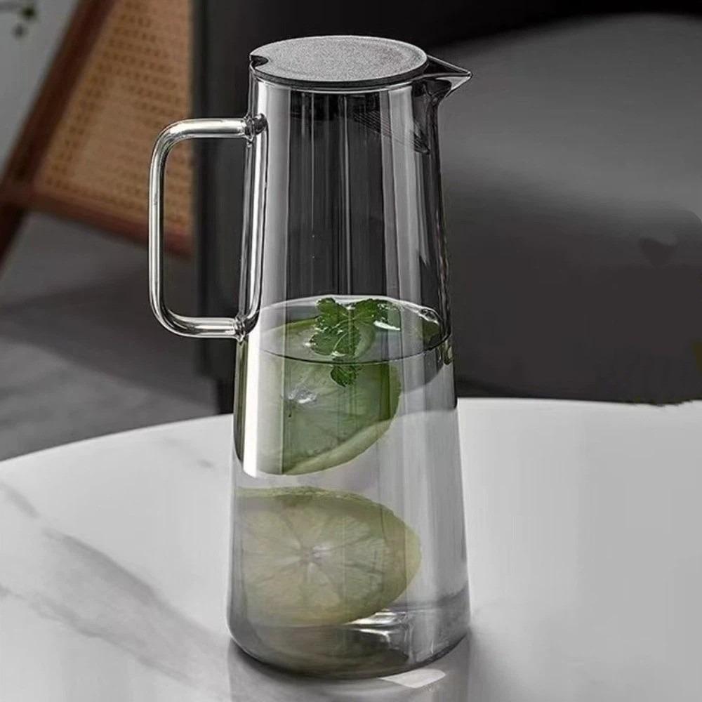 with Lid Glass Kettle Large Capacity Iced Tea Pitcher Milk Bottle Juice Kettle Cold Beverages
