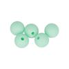 10 perles silicone rondes 10 mm - vert d'eau