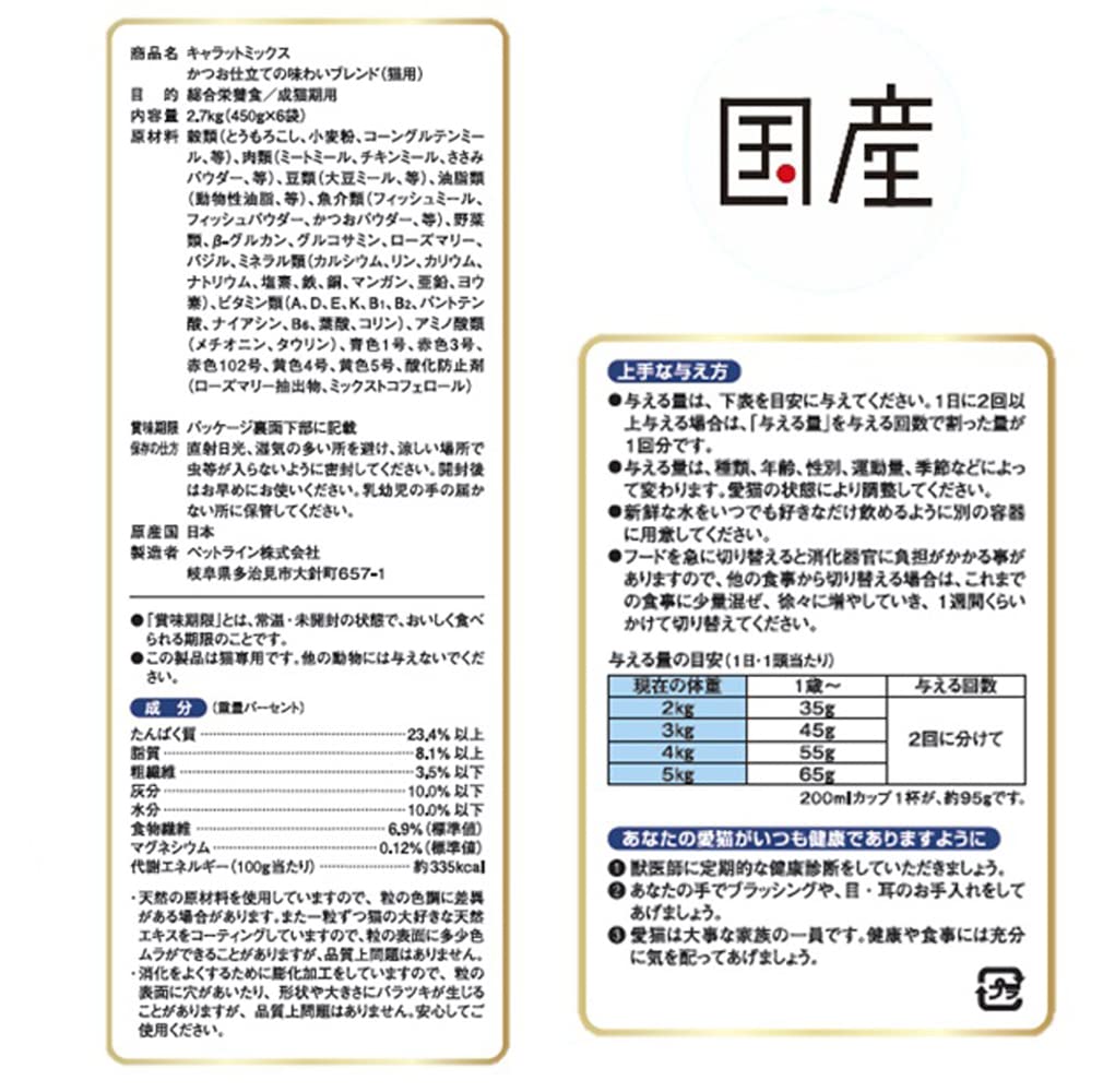 Pet Line Carat Mix Bonito Flavor Blend 2.7kg