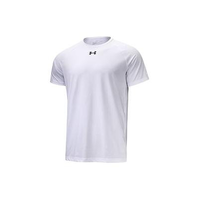 Large Letter Logo Embossed Athletic Knit Fitted Straight-Cut Crew Neck Short Sleeve Raglan T-Shirt Men Tops White 22500518-100