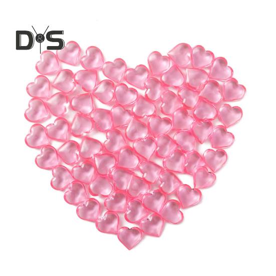 250 шт. акриловых сердечек из искусственного кристалла, полупрозрачных в форме сердца, наполнителей для ваз с искусственными драгоценными камнями для самостоятельного украшения стола на День святого Валентина, свадебной вечеринки