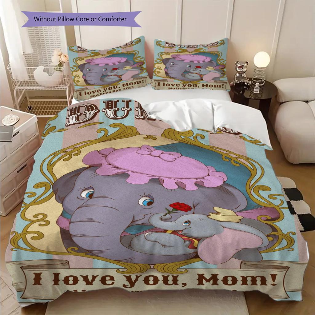 Elephant Mouse Circus Friends Bedding 1 Duvet Cover 2 Pillowcase Without Core Bedding Set Christmas Birthday Gift Duvet Cover And Pillowcase