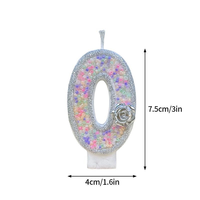 Colored Balls Digital Candles Unique 0-9 Number Birthday Cake Candles Fun Glitter Cupcake Topper Wedding Birthday Party Supplies