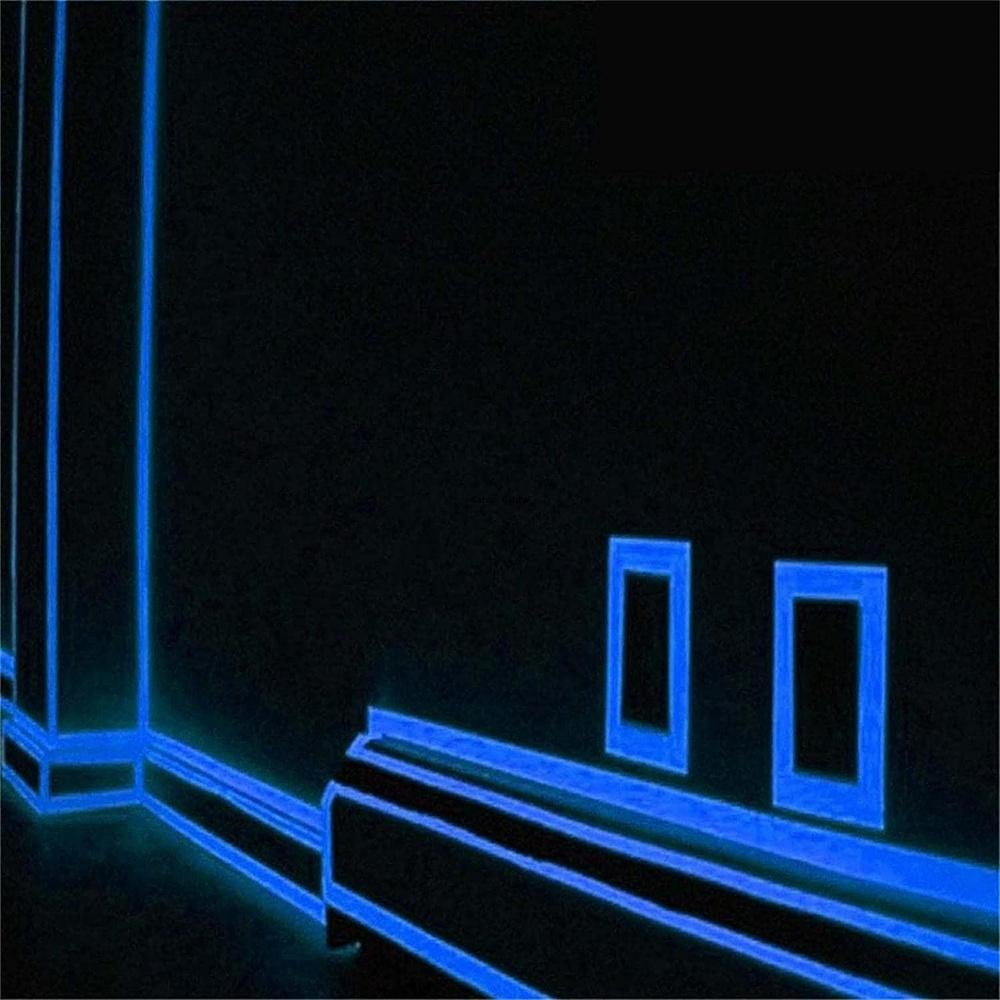 3M Синяя светящаяся в темноте лента Предупреждающие полосы Флуоресцентные лампы Хранение Клейкие наклейки для лестниц Стены Шаг Безопасный выход Знак