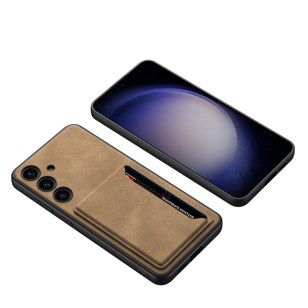 Подходит для карты Чехол для мобильного телефона Samsung S24Ultra Матовый чехол-подборщик S24plus Кожаный чехол Жесткий чехол Новая модель