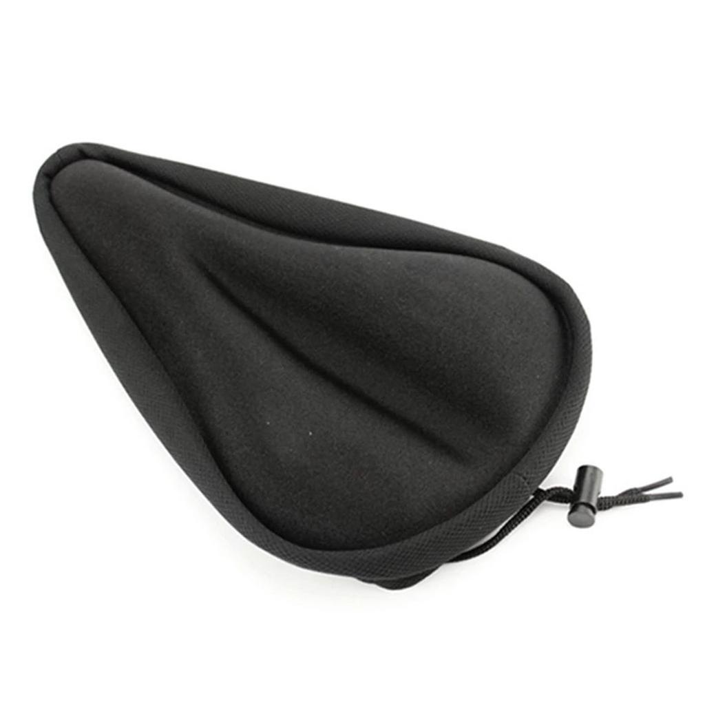 Подушка для сидения велосипеда черная, более плотная, регулируемая, водонепроницаемая, пылезащитная, эластичная губка 28x18 см