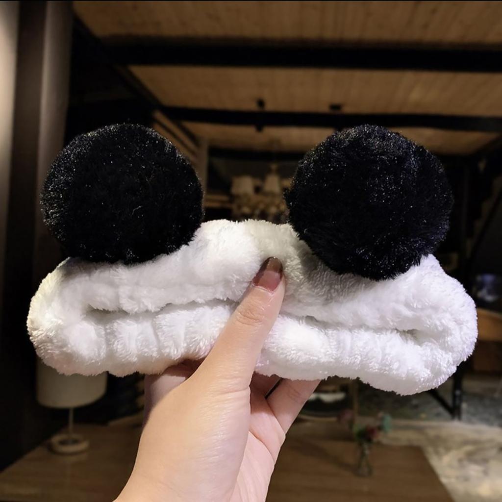 Женская повязка на голову для мытья лица, повязка на голову, симпатичные ушки, галстук-бабочка, повязка для волос с эффектом мытья и макияжа