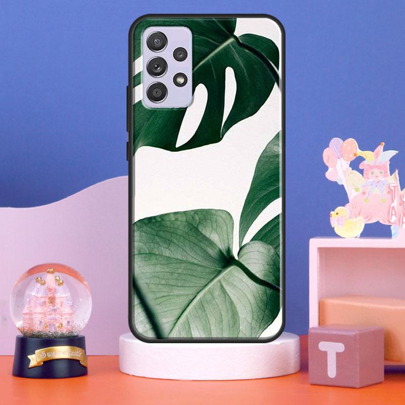 Monstera Flower Tropical Leaves Case For Samsung Galaxy A32 A52 A12 A16 A26 A36 A56 A15 A35 A55 A34 A54 A13 A33 A53 A17 A06