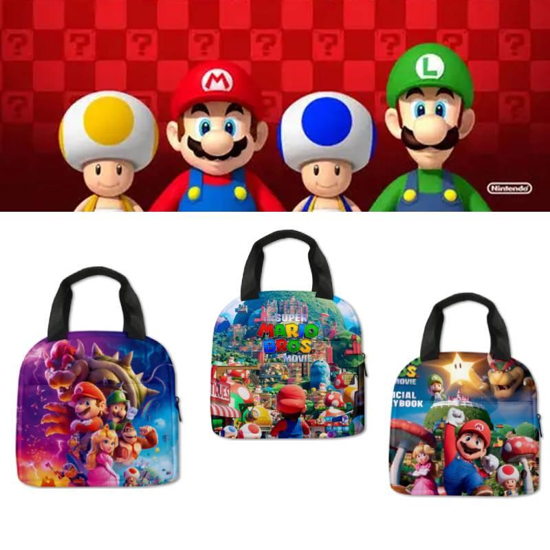 Mario Brothers Lunch Bag For Elementary School Students, Insulated And Waterproof, American Style