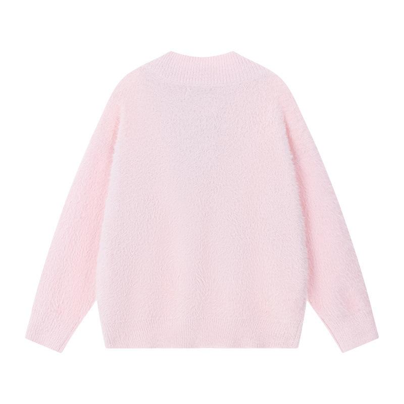 Sweet and Gentle Design In Autumn and Winter, Fake Scarf, Imitation Shao Wool Soft Sweater, Versatile Pullover