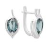 Silver Earrings with London Blue Topaz 1.65ct (2188681)