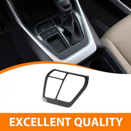 Carbon Fiber Texture Gear Shift Box Panel Cover Trim For Toyota RAV4 RAV-4 20-24