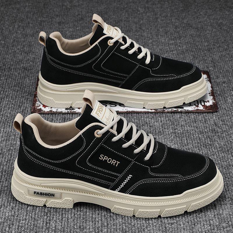 Men's Shoes Summer Breathable Year New Trend Versatile Casual Board Shoes Men's Low-top Tooling Leather Martin Boots
