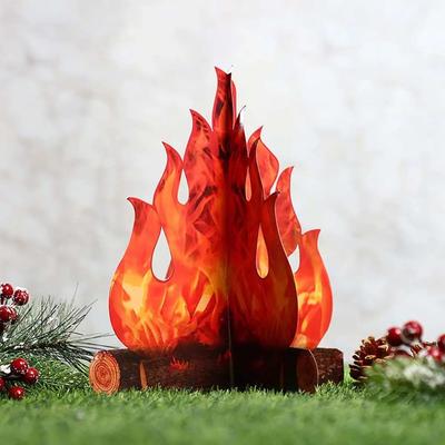 Фестиваль Поддельный Рождественский Костер для Кемпинга Хэллоуин Украшение Искусственный Костер Картонный Костер для Кемпинга Картонное Пламя