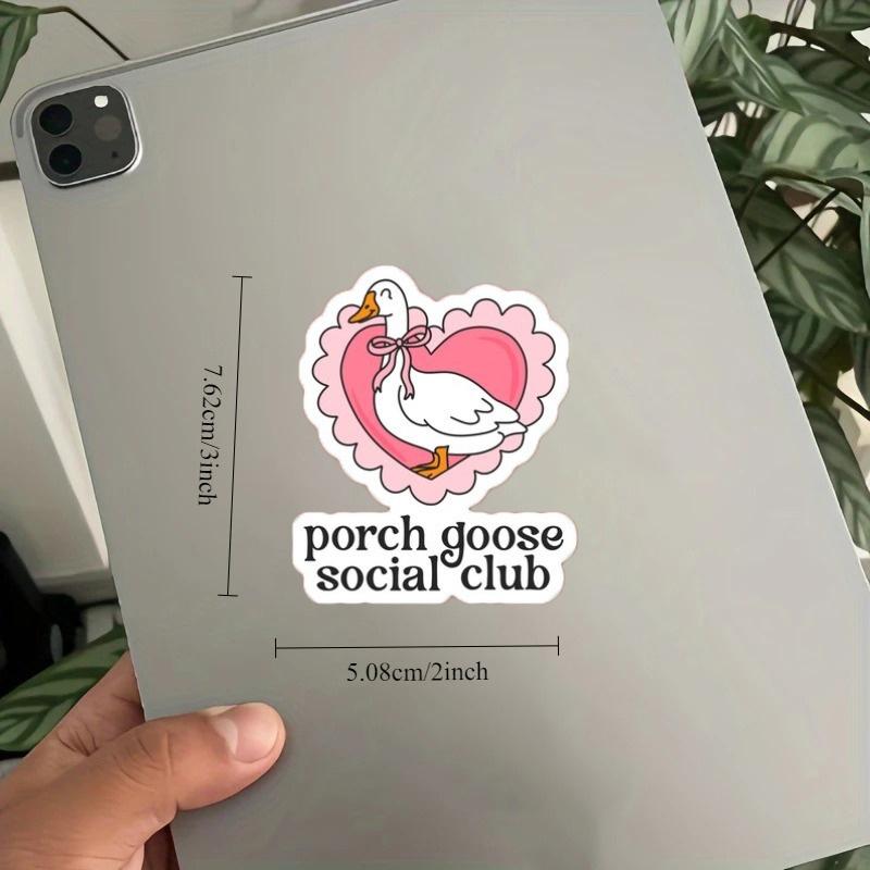 Водостойкая наклейка Porch Goose Social Club | Наклейка на стакан 40 унций | Наклейка Silly Goose | Аксессуары для Porch Goose | Наклейка Porch Goose