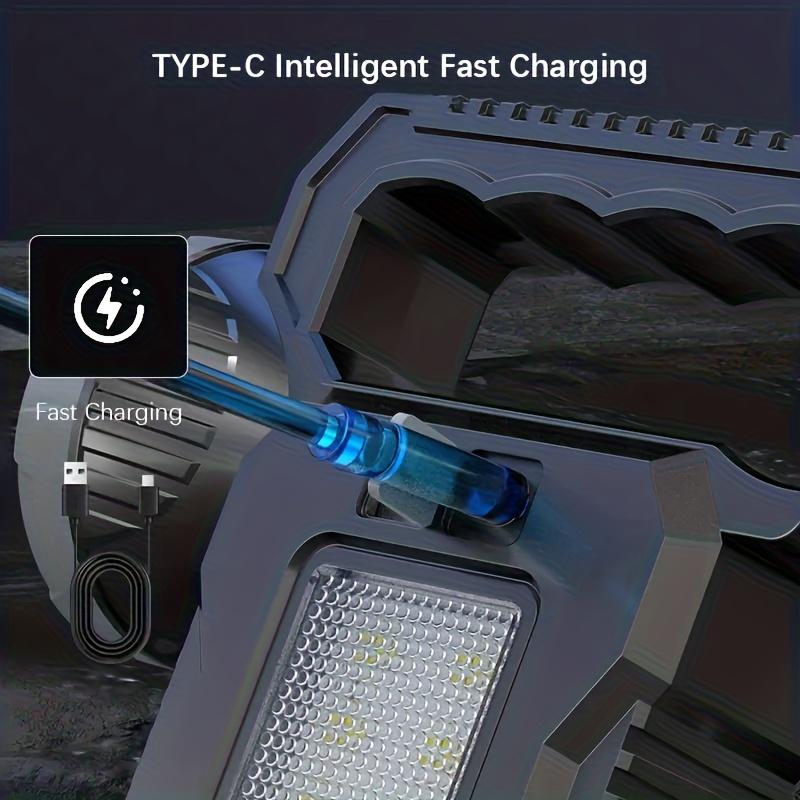 Многофункциональный светодиодный солнечный фонарь для кемпинга, перезаряжаемый прожектор, можно подвесить, с боковыми фонарями, подходит для походов и кемпинга на открытом воздухе, отключение электроэнергии