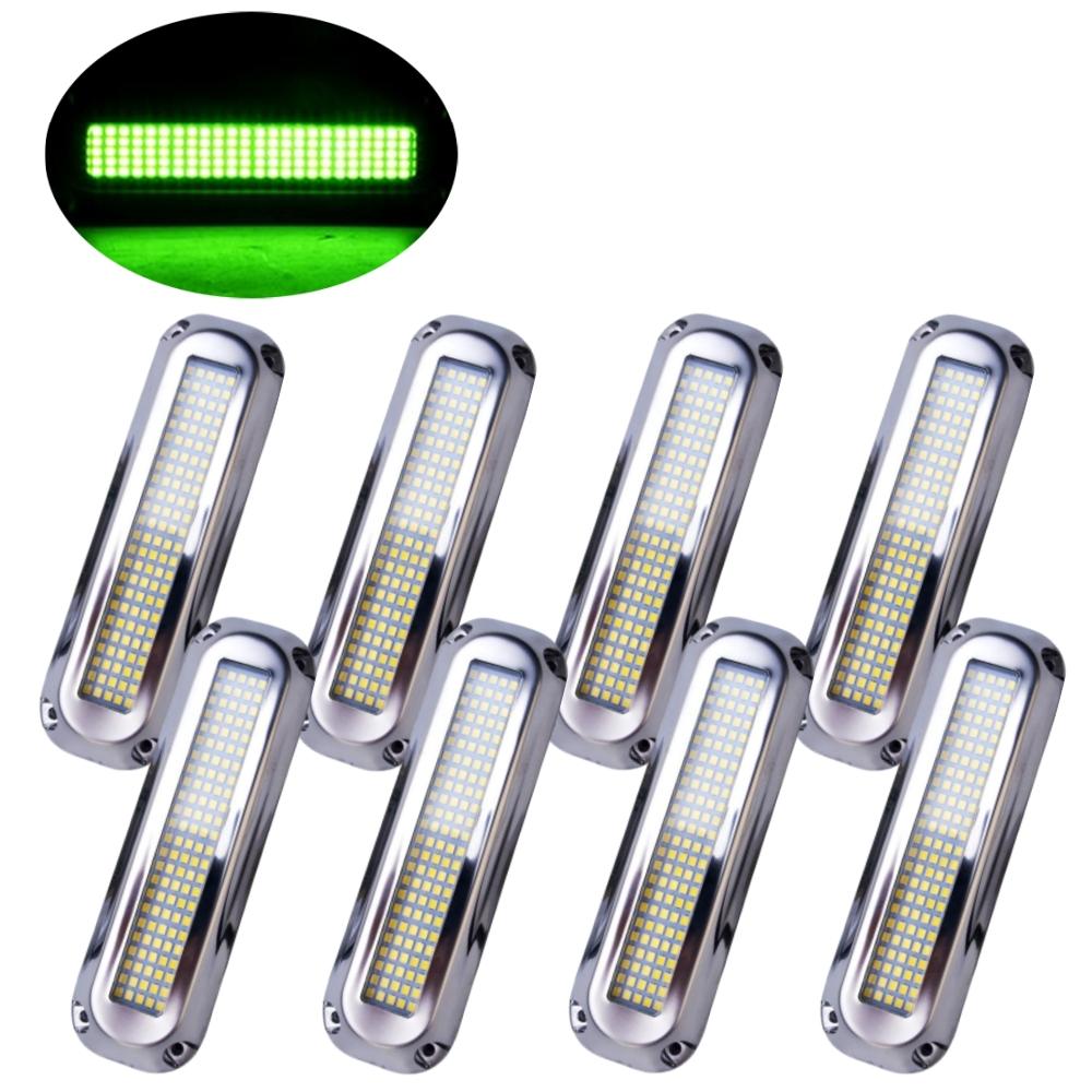 8PCS Navigation Boat Lights 120LED Underwater Lights Submersible 12v/24v Led Waterproof Yacht Marine Accessories Boats Lighting
