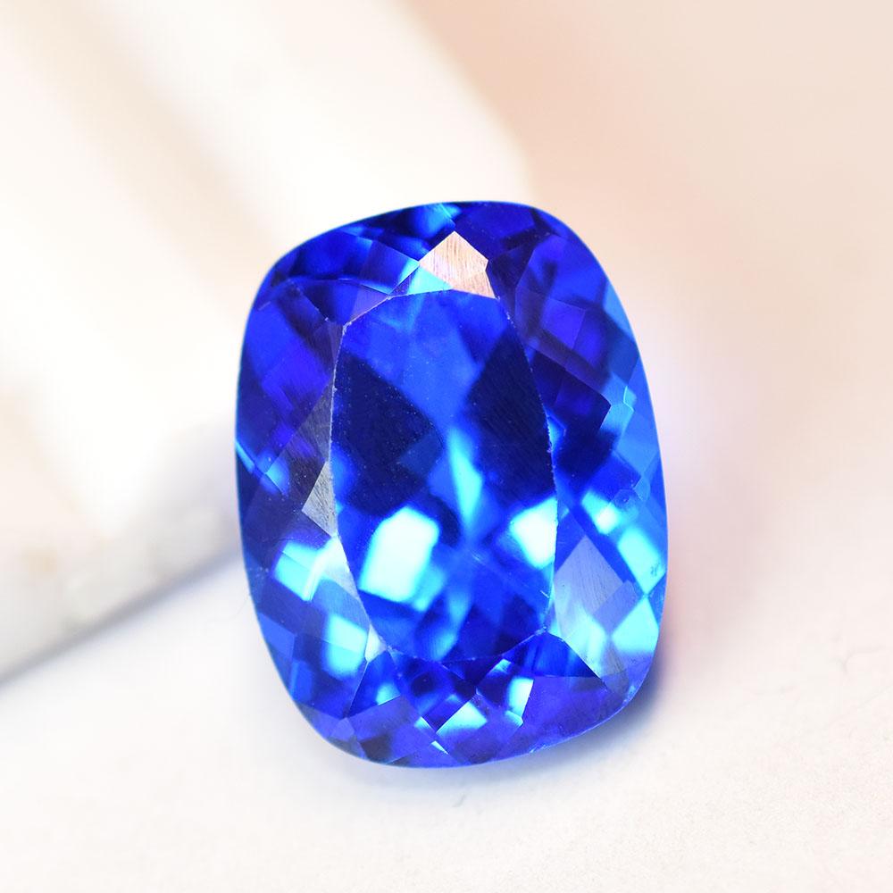 Natural Royal Blue Sapphire Loose Gemstone 8.21 ct Cushion Cut September Birthday Birthstone