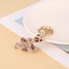 Fortune Rhinestone Snake Keychain Exquisite Women's Bag Pendant Cute Snake Lucky Pendant  Couple
