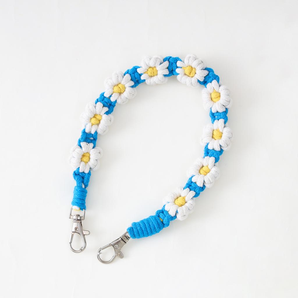 Nordic Style Hand-woven Small Daisies Cute Flowers Stanley Water Cup with Water Cup Rope Cup Cover Silicone Ring