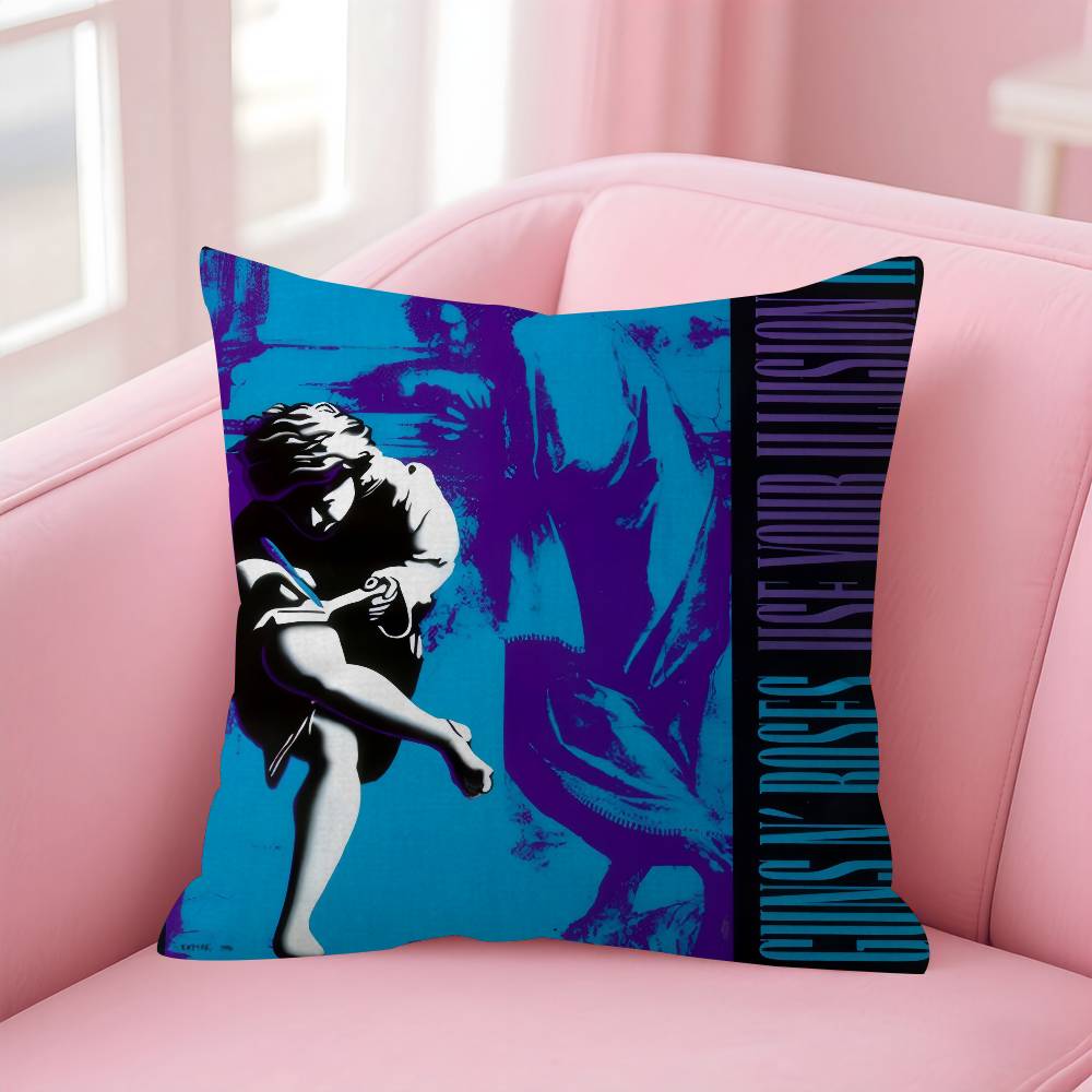 Rock Music Band GGuns N Roses Personalized Pillow Dust Cover Bedroom Kids Party Decoration Pillowcase Birthday Children Gift