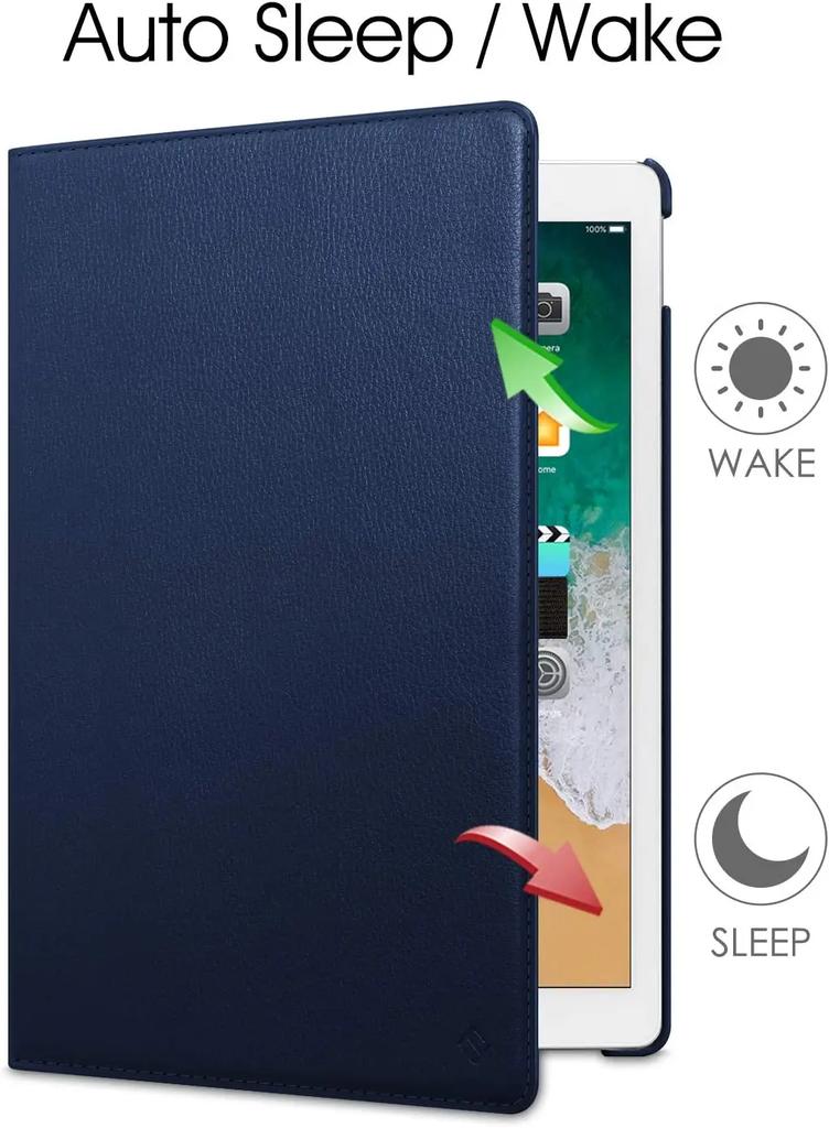 Чехол для Apple iPad Pro 12.9 / 360 Вращающаяся Smart Cover iPad Air 13 12.9"-22 ПУ Кожа Funda Оболочка для планшета