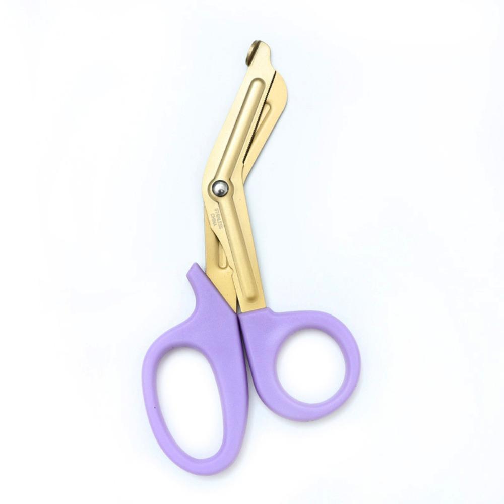 18cm Trauma Shears Titanium plating Bandage Scissors Compact Nurse Scissors
