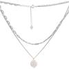 Silver Necklace with Natural Baroque Pearls, Item Weight 6.88 G (2187134)