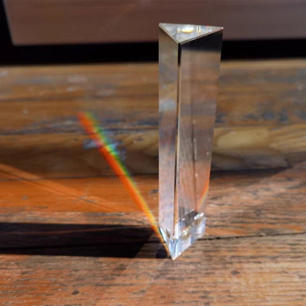 Seven Color Triangular Prism Length Size Crystal Prism Optical Prisms  Physics Teaching
