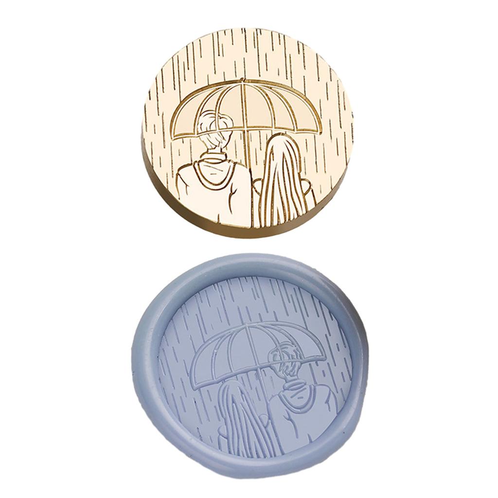 Wax Seal Stamp Head Round Wax Stamp Head Scrapbooking Stamps Head for Scrapbooking Envelope Invitations Brass Stamp