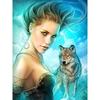 5D DIY Diamond Painting Beauty and Wolve Embroidery Cross Stitch Rhinestone Mosaic Home Decor
