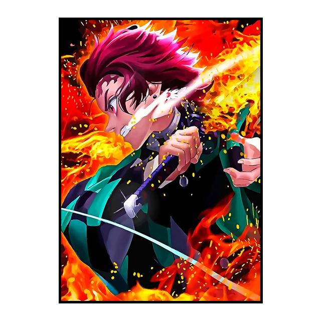 Убийца демонов аниме постер Камадо Танджиро украшение фреска Агацума Зеницу декоративная живопись настенная художественная картина домашний декор подарок без рамки