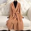 Women's Long Double-Faced Cashmere Coat - New Loose Woolen Design for Autumn/Winter 2024